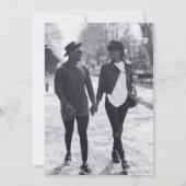 Einfache Minimale Typografie-Foto Save the Date-Ka Date (Rückseite)