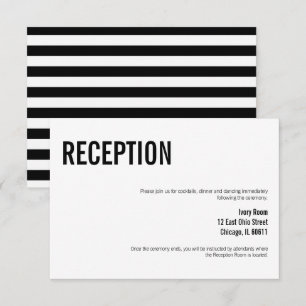 Einfache & Minimale Typografie Hochzeitsempfangska Einladung