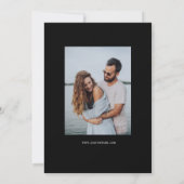 Einfache minimale typografische Hochzeit speichern Save The Date (Rückseite)