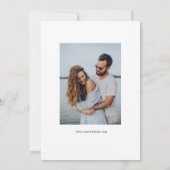 Einfache minimale typografische Hochzeit speichern Save The Date (Rückseite)