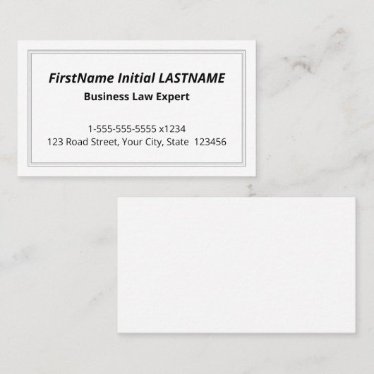 Einfache, minimale Visitenkarte (Vorne/Hinten)