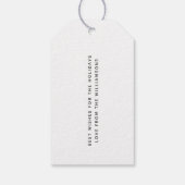 Einfache minimale Wasserfarbenkegel Geschenkanhänger (Rückseite)