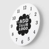 Einfache minimale Werbeaktion für Ihr Firmenlogo Große Wanduhr (Winkel)