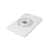 Einfache minimale Zugabe der Q R-Code-Scan-Name Badematte (Schrägansicht)