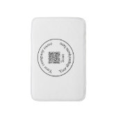 Einfache minimale Zugabe der Q R-Code-Scan-Name Badematte (Vorderseite Vertikal)