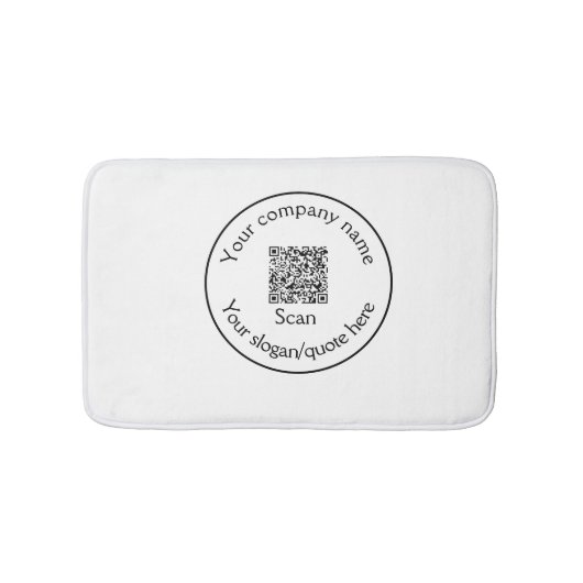 Einfache minimale Zugabe der Q R-Code-Scan-Name Badematte (Vorderseite)