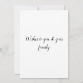 Einfache minimale Zugabe Ihrer Text Geburtkarte (Rückseite)