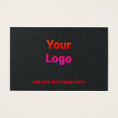 einfache minimale Zugabe Ihres Logos Ohrsichtkarte (Vorderseite)