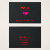 einfache minimale Zugabe Ihres Logos Ohrsichtkarte (Vorne & Hinten)