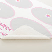 einfache minimale Zugabe Ihres Text Monogram Name  Sherpadecke (3/4)