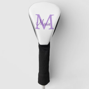 einfache minimale Zugabe Name Monogram Pink    Rot Golf Headcover