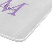 einfache minimale Zugabe Name Monogram Pink Rot Schneidebrett (Ecke)