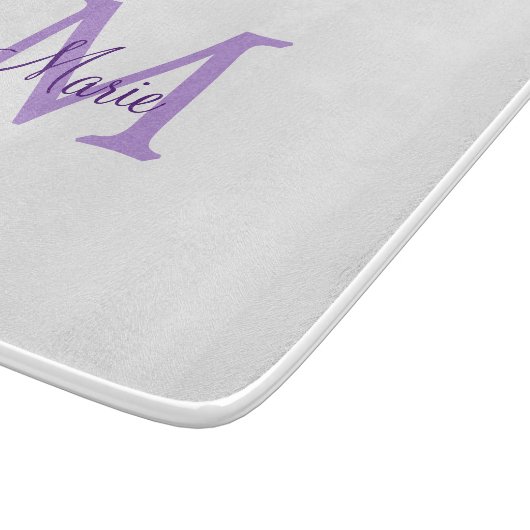 einfache minimale Zugabe Name Monogram Pink Rot Schneidebrett (Ecke)