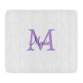einfache minimale Zugabe Name Monogram Pink Rot Schneidebrett (Vorderseite)