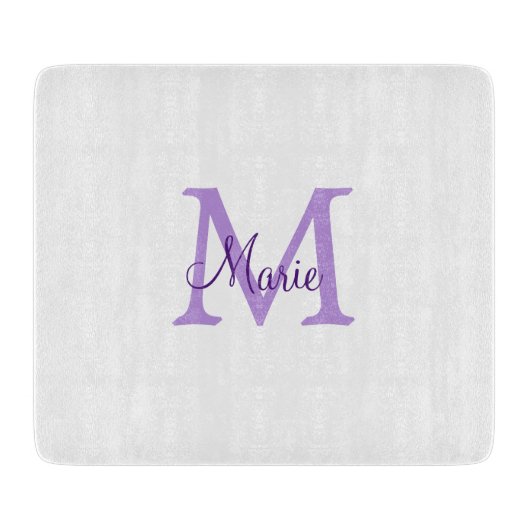 einfache minimale Zugabe Name Monogram Pink Rot Schneidebrett (Vorderseite)