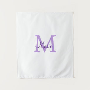 einfache minimale Zugabe Name Monogram Pink    Rot Wandteppich