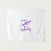 einfache minimale Zugabe Name Monogram Pink Rot Wandteppich (Vorderseite (Horizontal))