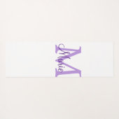 einfache minimale Zugabe Name Monogram Pink Rot Yogamatte (Rückseite (Horizontal))