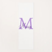 einfache minimale Zugabe Name Monogram Pink Rot Yogamatte (Vorderseite)