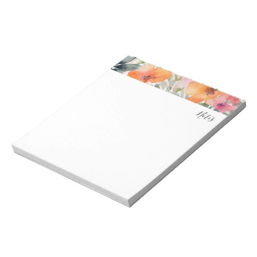 Einfache Minimalfloral täglich Notizblock (Rotiert)