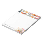 Einfache Minimalfloral täglich Notizblock (Rotiert)