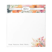 Einfache Minimalfloral täglich Notizblock (Vorderseite)