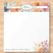 Einfache Minimalfloral täglich Notizblock