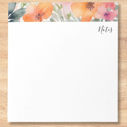 Einfache Minimalfloral täglich Notizblock