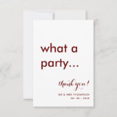 Einfache Minimalist-Hochzeit Dankeskarte (Vorderseite)