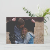 Einfache Minimalisten noch heiraten Ankündigung (Stehend Vorderseite)