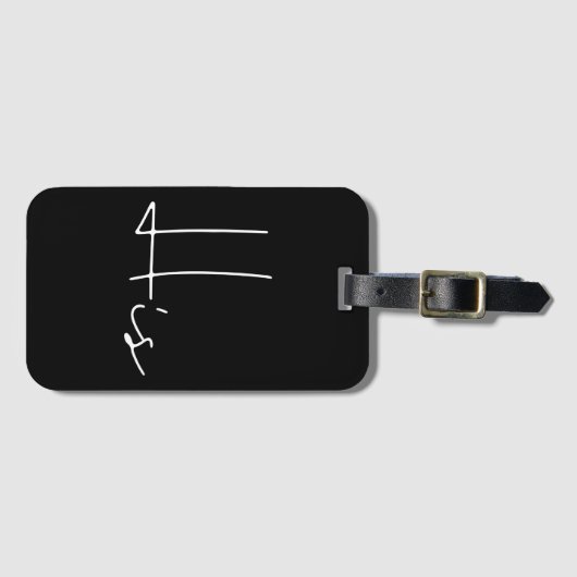 Einfache Minimalistin Gepäckanhänger (Vorderseite (Horizontal))