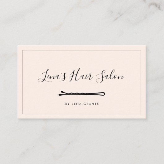 Einfache Minimalistin Visitenkarte (Vorderseite)