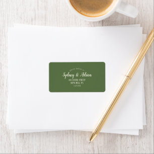 Einfache Minimalistisch Dark Sage UAWG Address Lab Adressaufkleber