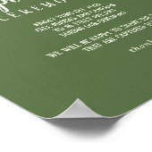 Einfache Minimalistisch|Dark Sage Unplugged Zeremo Poster (Ecke)