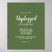 Einfache Minimalistisch|Dark Sage Unplugged Zeremo Poster (Vorne)