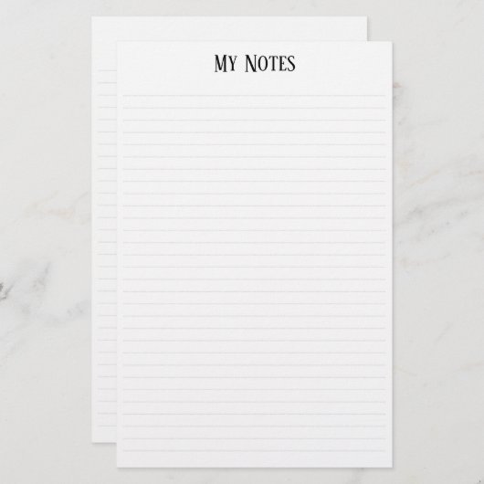 Einfache, Minimalistisch gepunktete Linien persona Briefpapier (Vorne/Hinten)