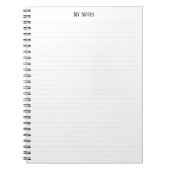 Einfache, Minimalistisch gepunktete Linien persona Notizblock (Vorderseite)