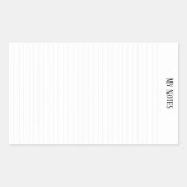 Einfache, Minimalistisch gepunktete Linien persona Rechteckiger Aufkleber (Vorderseite)