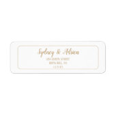 Einfache Minimalistisch-|Gold-Einladungs-Rücksende (Vorne)