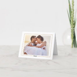 Einfache Minimalistisch|Gold Foto Frame Vielen Dan Dankeskarte