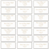 Einfache Minimalistisch-|Gold-Frame-Gästedatadress Aufkleber (Vorderseite)