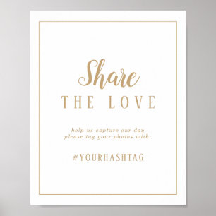 Einfache Minimalistisch Gold-Frame-gemeinsame Lieb Poster