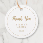 Einfache Minimalistisch|Gold Frame Hochzeit Vielen Geschenkanhänger (Vorderseite)