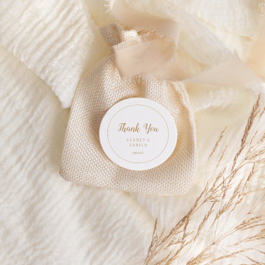 Einfache Minimalistisch|Gold Frame Hochzeit Vielen Geschenkanhänger