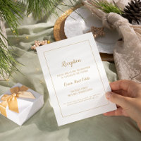 Einfache Minimalistisch-|Gold-Rahmen-Hochzeitsempf
