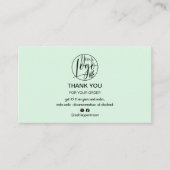 Einfache, minimalistisch grün Logo Bestellung Viel Visitenkarte (Vorderseite)