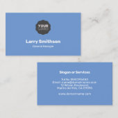 Einfache Minimalistisch Light Blue Business Card Visitenkarte (Vorne/Hinten)