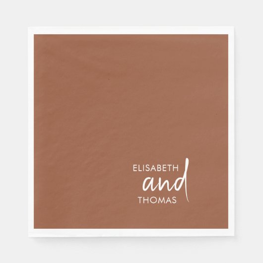 Einfache, minimalistisch-moderne elegante Papierse Serviette (Vorderseite)