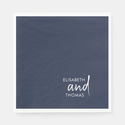 Einfache, minimalistisch-moderne elegante Papierse Serviette (Vorderseite)