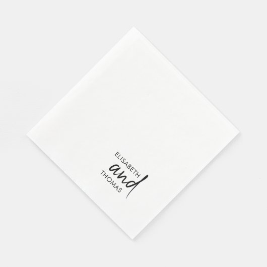 Einfache, minimalistisch-moderne elegante Papierse Serviette (Ecke)